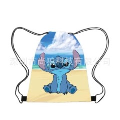 Disney Stitch Children Backpack Drawstring Bags Cartoon Mini Lilo&Stitch Travel Storage Bag Casual Swim Portable Backpack