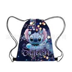 Disney Stitch Children Backpack Drawstring Bags Cartoon Mini Lilo&Stitch Travel Storage Bag Casual Swim Portable Backpack