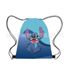 Disney Stitch Children Backpack Drawstring Bags Cartoon Mini Lilo&Stitch Travel Storage Bag Casual Swim Portable Backpack