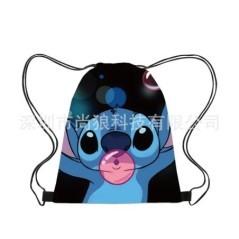 Disney Stitch Children Backpack Drawstring Bags Cartoon Mini Lilo&Stitch Travel Storage Bag Casual Swim Portable Backpack