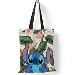 Disney Stitch nagy kapacitású bevásárlótáskák hordtáskák Anime Lilo és Stitch női vászon kézitáskák lányoknak ajándékok 35x40 cm