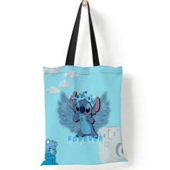 Disney Stitch nagy kapacitású bevásárlótáskák hordtáskák Anime Lilo és Stitch női vászon kézitáskák lányoknak ajándékok 35x40 cm