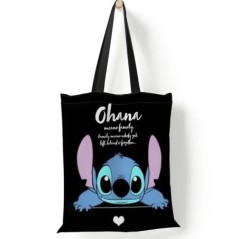 Disney Stitch nagy kapacitású bevásárlótáskák hordtáskák Anime Lilo és Stitch női vászon kézitáskák lányoknak ajándékok 35x40 cm