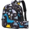 3PCS Toddler Backpack for Boys, 12'' Dinosaur Bookbag and Lunch Box Kindergarten Preschool Bag