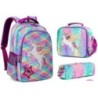 Backpack for Girls 16"  School Sequin Backpack with Lunch Box for Elementary Students