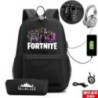 17 hüvelykes USB töltés FORTNITE Print hátizsák gyerekeknek iskolatáskák fiúk FORTNITE tinédzser hátizsák gyerekeknek rajzfilm h