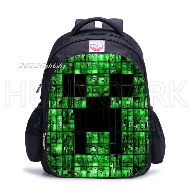 MINECRAFT Gyermek iskolatáska Általános Iskola Diák Lányok Fiúk Védelem Tehercsökkentés Hátizsák Rajzfilm Mochilas