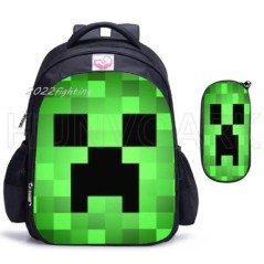 MINECRAFT Gyermek iskolatáska Általános Iskola Diák Lányok Fiúk Védelem Tehercsökkentés Hátizsák Rajzfilm Mochilas