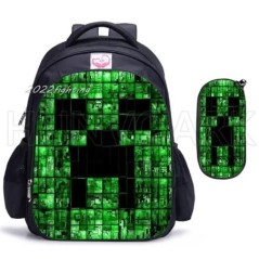 MINECRAFT Gyermek iskolatáska Általános Iskola Diák Lányok Fiúk Védelem Tehercsökkentés Hátizsák Rajzfilm Mochilas