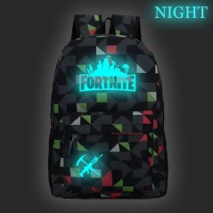 Fortnite Games hátizsák Fortnite világító, ragyogó iskolatáskák tinédzsereknek Unisex iskolai laptop Mochilas utazási alkalmi tá