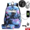 USB töltő vászon hátizsák Mochila Escolar FORTNITE játék Anime lány fiúknak iskolai hátizsák táskák utazási hátizsák