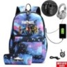 USB töltő vászon hátizsák Mochila Escolar FORTNITE játék Anime lány fiúknak iskolai hátizsák táskák utazási hátizsák