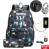 USB töltő vászon hátizsák Mochila Escolar FORTNITE játék Anime lány fiúknak iskolai hátizsák táskák utazási hátizsák