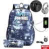 USB töltő vászon hátizsák Mochila Escolar FORTNITE játék Anime lány fiúknak iskolai hátizsák táskák utazási hátizsák