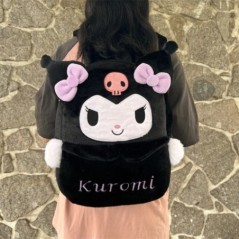 Új Sanrio Cartoon Lovely plüss hátizsák Cinnamoroll Kuromi Girl Heart nagy kapacitású My Melody válltáska gyerek karácsonyi aján