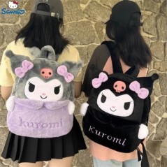 Új Sanrio Cartoon Lovely plüss hátizsák Cinnamoroll Kuromi Girl Heart nagy kapacitású My Melody válltáska gyerek karácsonyi aján