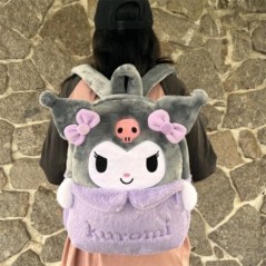 Új Sanrio Cartoon Lovely plüss hátizsák Cinnamoroll Kuromi Girl Heart nagy kapacitású My Melody válltáska gyerek karácsonyi aján