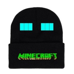 Minecraft sorozatú kalap Minecraft kötött sapka nyomtatott mintás játék Thermal curling pamut sapka Őszi és téli ruházathoz illő