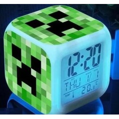 Minecraft 7colors Zombi figura Ébresztőóra Steve Gyémánt kard Led Asztali Digitális órák Hálószoba dekoráció Játék gyerekeknek s