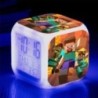 Minecraft 7colors Zombi figura Ébresztőóra Steve Gyémánt kard Led Asztali Digitális órák Hálószoba dekoráció Játék gyerekeknek s