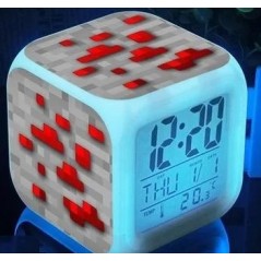 Minecraft 7colors Zombi figura Ébresztőóra Steve Gyémánt kard Led Asztali Digitális órák Hálószoba dekoráció Játék gyerekeknek s