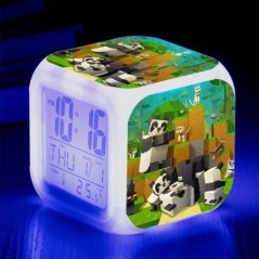 Minecraft 7colors Zombi figura Ébresztőóra Steve Gyémánt kard Led Asztali Digitális órák Hálószoba dekoráció Játék gyerekeknek s