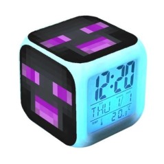 Minecraft 7colors Zombi figura Ébresztőóra Steve Gyémánt kard Led Asztali Digitális órák Hálószoba dekoráció Játék gyerekeknek s