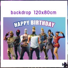 Lövöldözős játék Fortnition születésnapi parti dekorációs tányér csésze Rajzfilm Alpaka Láma Fólia Globos Baby Shower Kids Party