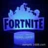 Fortnite 3D illúziós lámpa játékbeállítási minták LED-es éjszakai fényű játékos dekorációs asztali lámpa játékszoba dekoráció