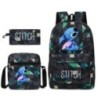 MINISO Disney Stitch Kids Hátizsák Rajzfilm Stitch Print Óvodai tolltartó Fiú Lány Válltáska Gyermek iskolatáska Ajándék