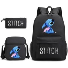 MINISO Disney Stitch Kids Hátizsák Rajzfilm Stitch Print Óvodai tolltartó Fiú Lány Válltáska Gyermek iskolatáska Ajándék