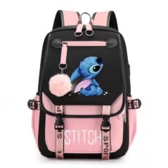 MINISO Disney Stitch Kids Hátizsák Rajzfilm Stitch Print Óvodai tolltartó Fiú Lány Válltáska Gyermek iskolatáska Ajándék