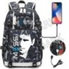 Futball Messi hátizsák kapacitás utazási fekete USB töltő iskolatáskák vízálló 15,6 hüvelykes laptop Mochila Escolar