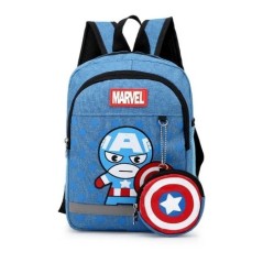 Marvel Kids hátizsákok fiúknak óvodáskorú Gyermek Kapitány Amerika Pók férfi mintás iskolatáskák tinédzser könnyű, aranyos hátiz