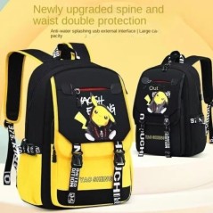 MINISO Pikachu PKQ iskolatáska általános iskolásoknak divatos könnyű fiúk és lányok iskolatáska Mochila gyerekeknek