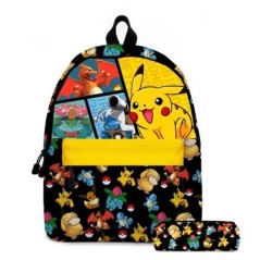 MINISO 2PC/3PC-Szett Pikachu Pokémon diák iskolatáska tolltartó gyerekeknek ajándékok rajzfilm sport hátizsák iskolatáska Mochil