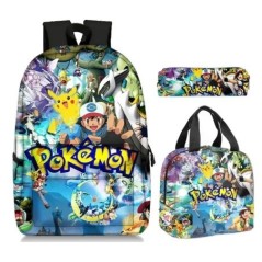 MINISO 2PC/3PC-Szett Pikachu Pokémon diák iskolatáska tolltartó gyerekeknek ajándékok rajzfilm sport hátizsák iskolatáska Mochil