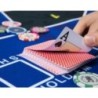 1 PCS PVC Baccarat Texas Hold'em Plastic Waterproof Scrub Playing Cards Poker Club Cards Board Games 8.8X6.3Cm Magic Tricks Tool