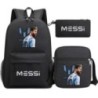 Új Messi hátizsákok 3db Football Stars Printe Könnyű, Egyszerű Laptop Iskolai Táskák Középiskolások Mochilas