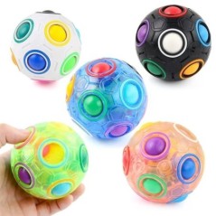 Creative Magic Rainbow Puzzle Ball Fidget Stresszoldó játékok gyerekeknek Felnőtt stresszoldó Színek Hozzáillő labdák Szórakozta