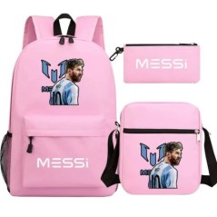 Új Messi hátizsákok 3db Football Stars Printe Könnyű, Egyszerű Laptop Iskolai Táskák Középiskolások Mochilas