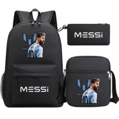 Új Messi hátizsákok 3db Football Stars Printe Könnyű, Egyszerű Laptop Iskolai Táskák Középiskolások Mochilas