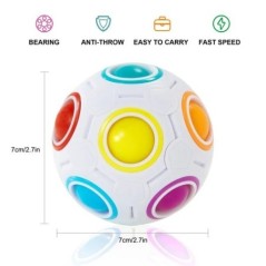 Creative Magic Rainbow Puzzle Ball Fidget Stresszoldó játékok gyerekeknek Felnőtt stresszoldó Színek Hozzáillő labdák Szórakozta