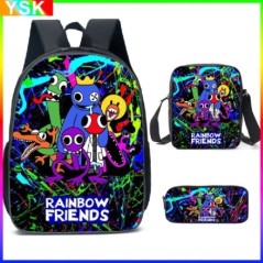 MINISO New Rainbow Friends Hátizsák Óvoda Kisgyermek Rajzfilm Iskolatáska Mochila Girls Anime Gyerekjátékok Ajándékok