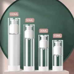 15 ml-es 30 ml-es 50 ml-es Clear Airless kozmetikai krém pumpás flakon utazási méretű adagoló sminktartály krémgéles krémhez