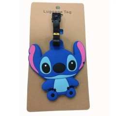 Disney Anime Cute Stitch Csomagcímke Bőrönd azonosító Címek Tartó Poggyászbeszálló Címkék Hordozható címke