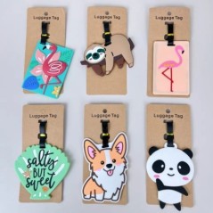 Travel Accessories Luggage Tag Creative Corgi &Cat Suitcase Fashion Style Silicon Portable Travel Label ID Addres Holder