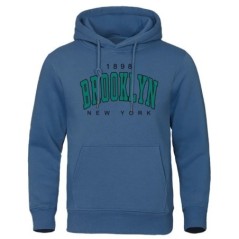 1898 Brooklyn New York Nyomtatott férfi kapucnis kreativitás Crewneck ruházat Divat túlméretes pulóver Fashio crewneck kapucnis 