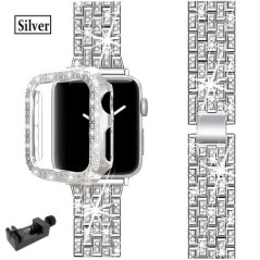 Apple Watch Band Ultra 49mm 45mm 41mm 40/44mm 42mm csillogó fémszíj gyémánt védőtokhoz iWatch Series 9 8 7 6 5 4 SE