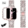 Apple Watch Band Ultra 49mm 45mm 41mm 40/44mm 42mm csillogó fémszíj gyémánt védőtokhoz iWatch Series 9 8 7 6 5 4 SE